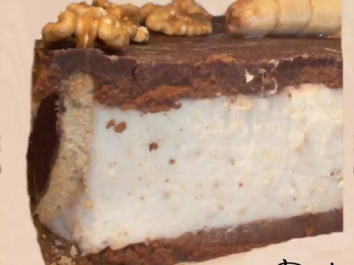 Torta de bananas o platanos con chocolate