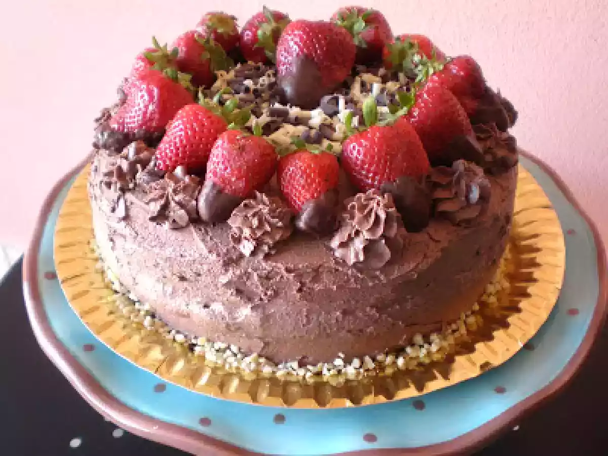 Torta de Chocolate y Frutillas