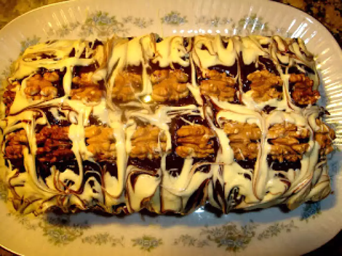 Torta de nuez y chocolate blanco/negro - foto 3