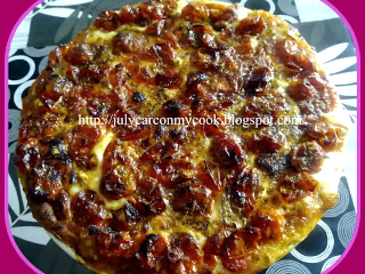 Torta de tomates cherrys confitados y Empanada de manzana Horno convección - foto 2