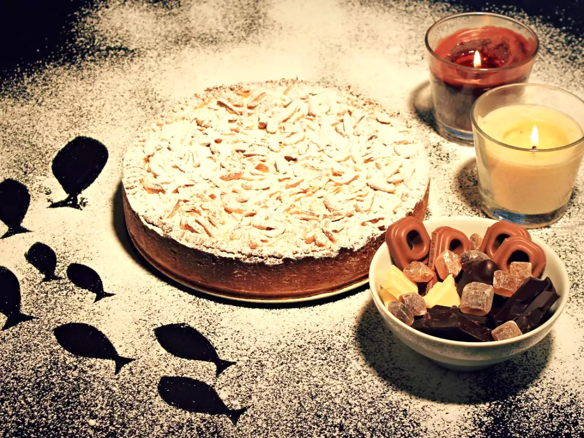 Torta della nonna con almendras