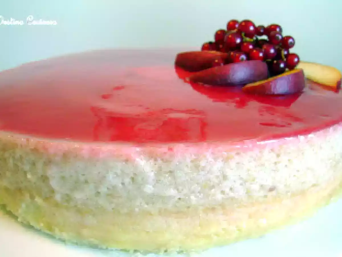 Torta Espuma de Duraznos con Espejo de Grosellas. y Bienvenido Verano!! - foto 11