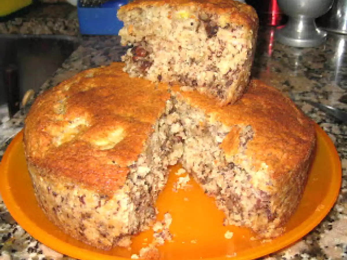 Torta humeda de bananas