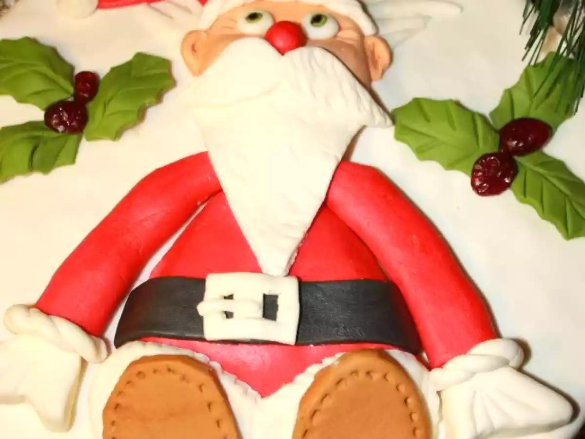 Torta Papá Noel en Fondant de Nubes - foto 4