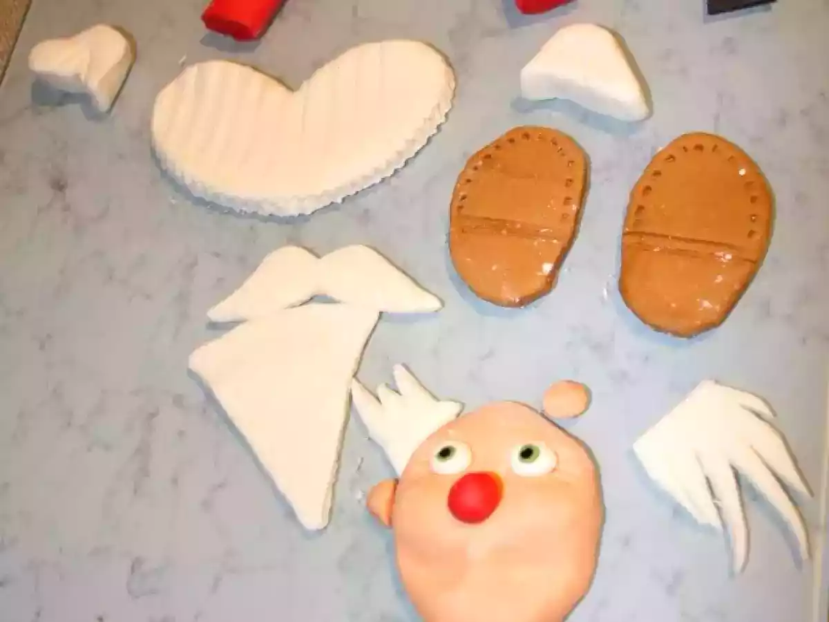 Torta Papá Noel en Fondant de Nubes - foto 9