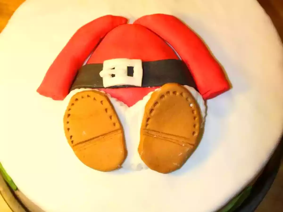 Torta Papá Noel en Fondant de Nubes - foto 11