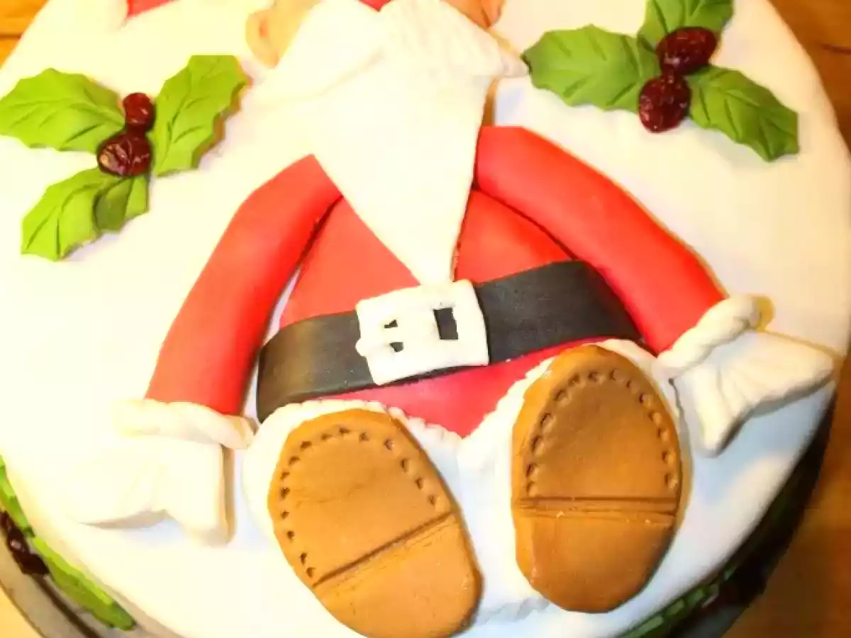 Torta Papá Noel en Fondant de Nubes - foto 13