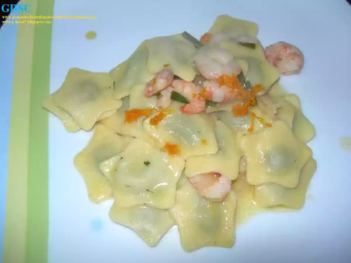 TORTELLINIS CON GAMBAS AL VERMUT