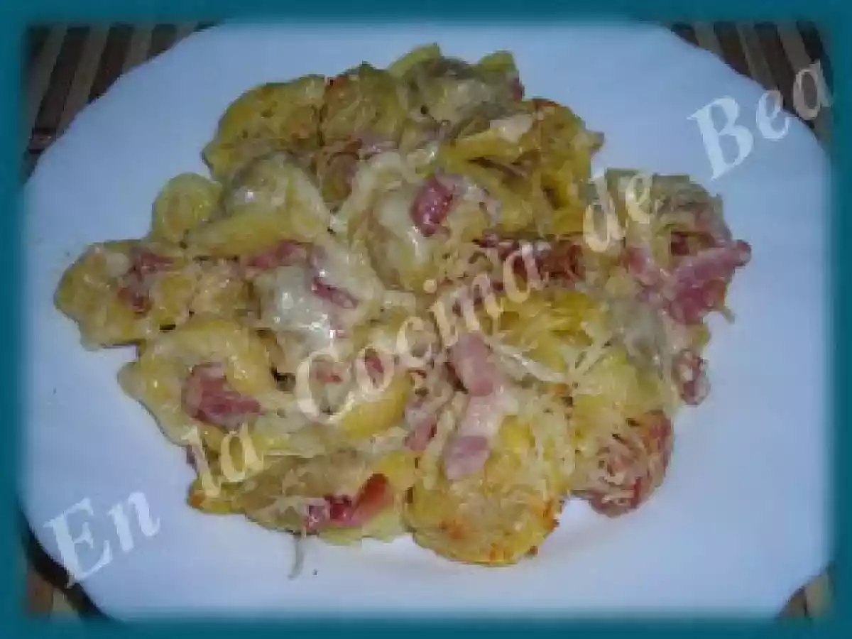 Tortellinis con salsa de bacon y 5 quesos