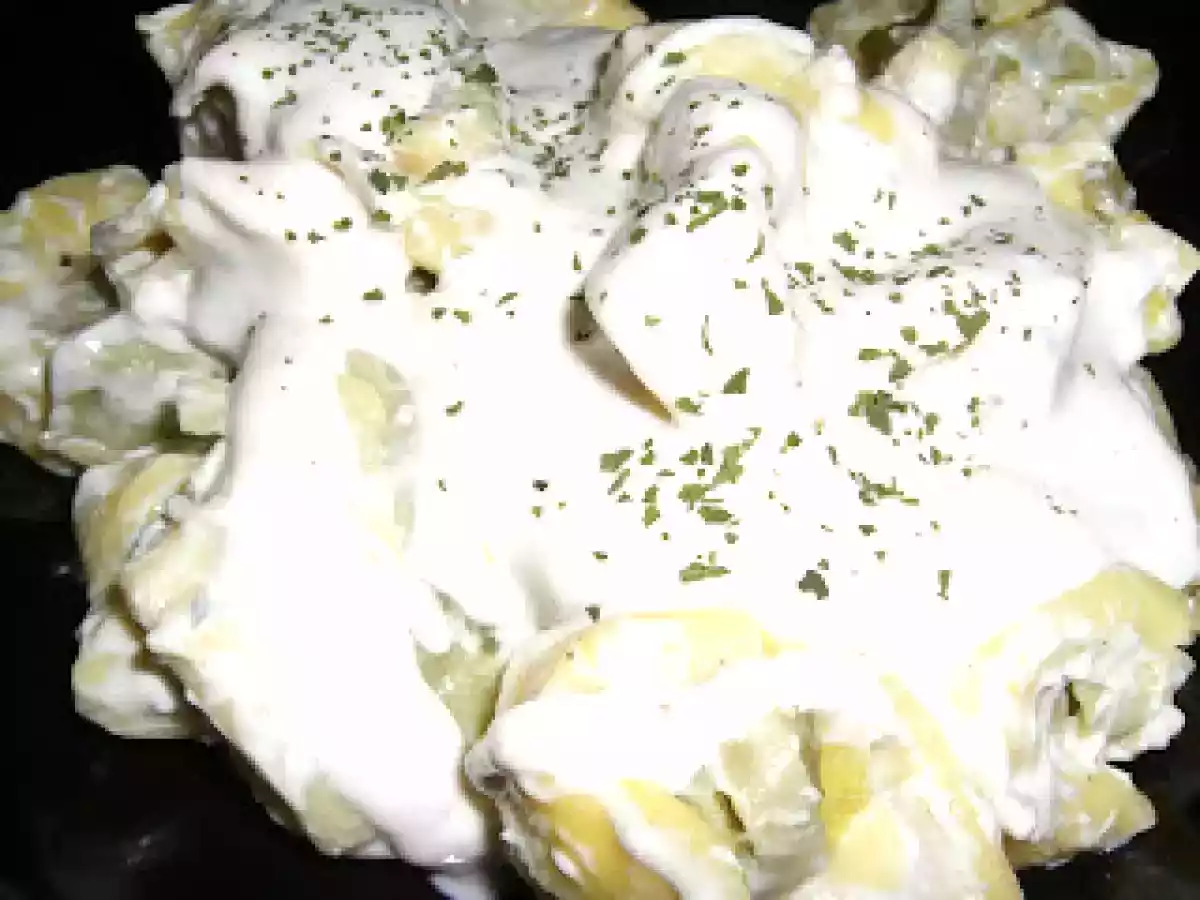 Tortellinis con salsa de queso Gorgonzola