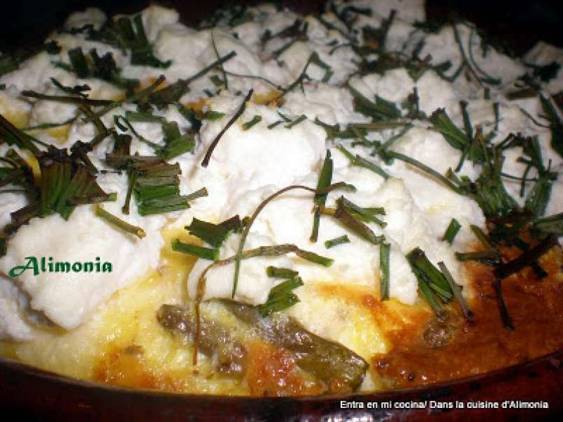 Tortilla al horno judias verdes-requeson/ Omelette soufflée haricots verts-ricotta, foto 1