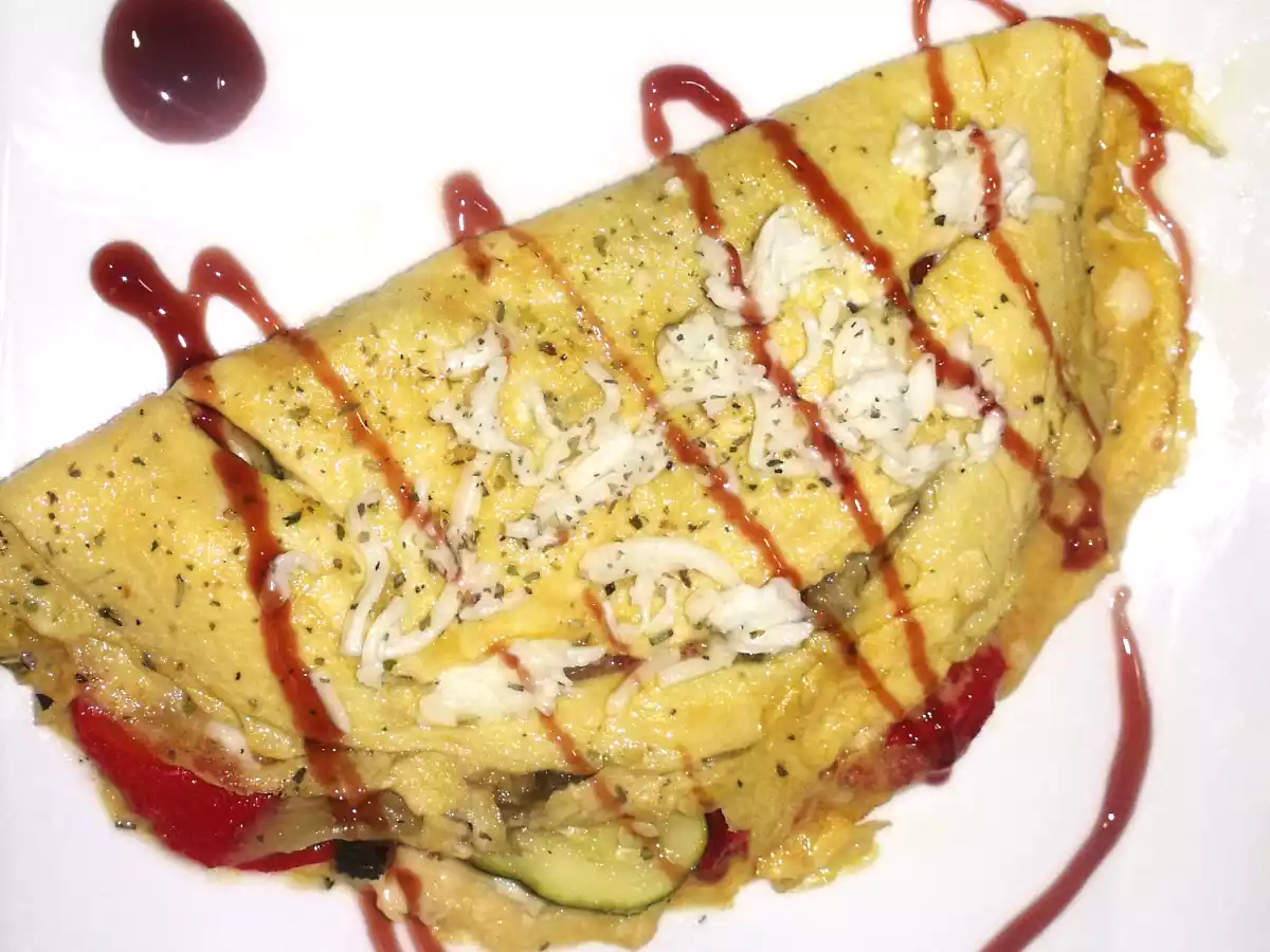 Tortilla con verduras al horno, queso - foto 2