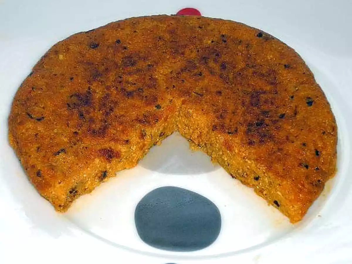 Tortilla cremosa de tofu y pimiento