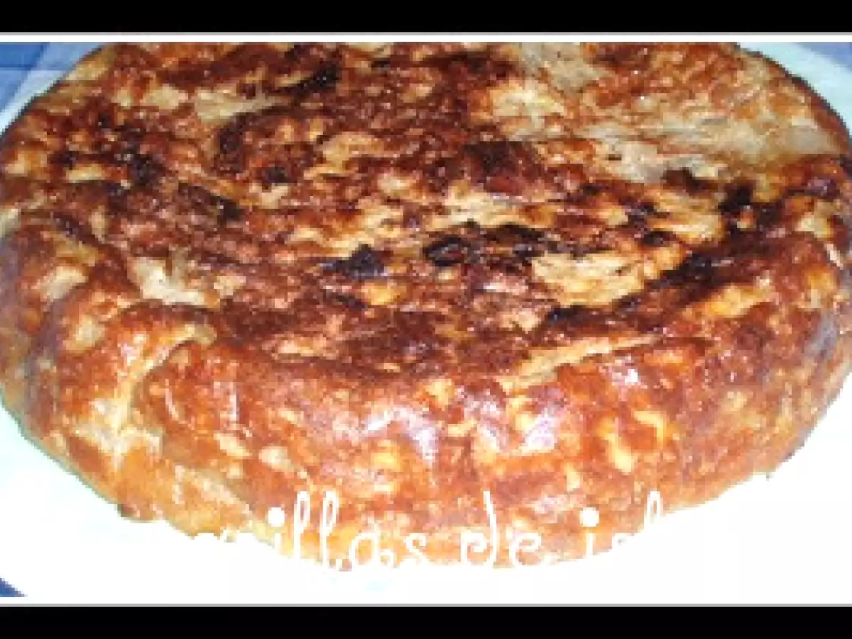 Tortilla de berenjenas con cebolla