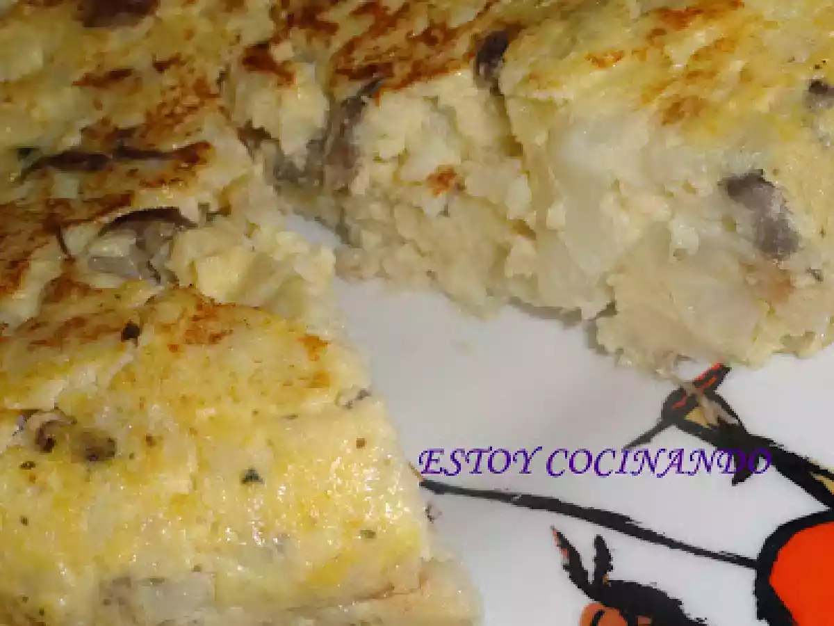 Tortilla de coliflor y setas - foto 3