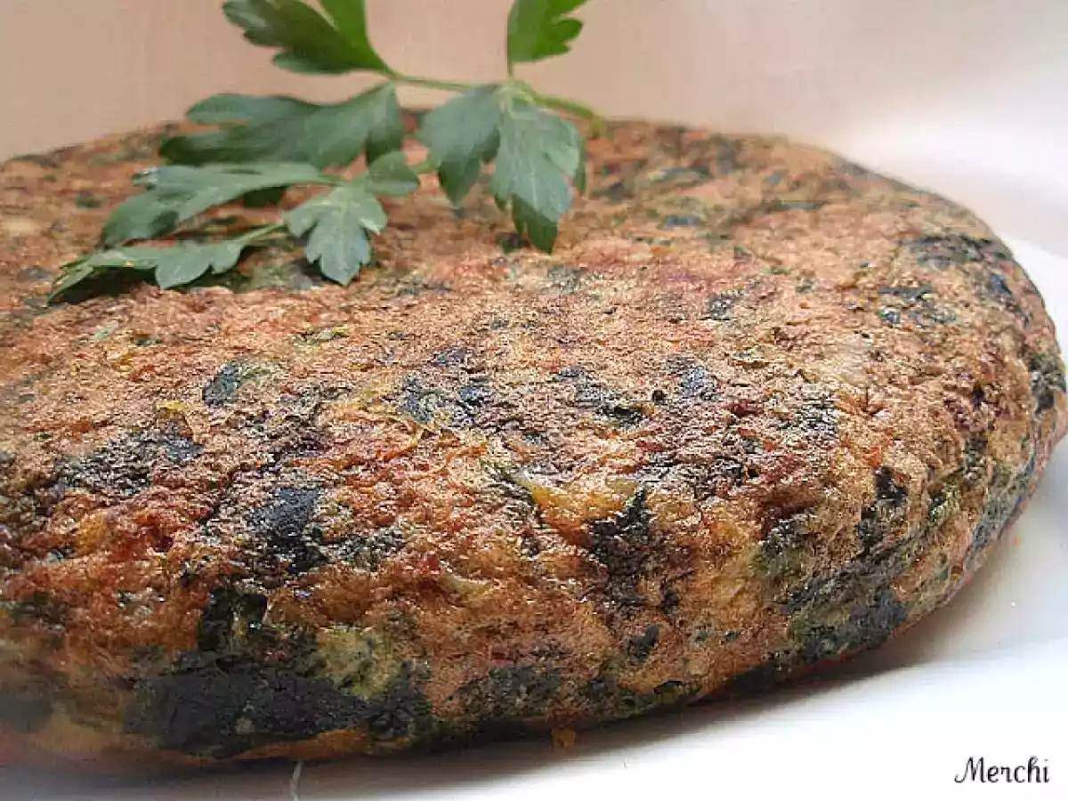 Tortilla de espinacas y jamón serrano