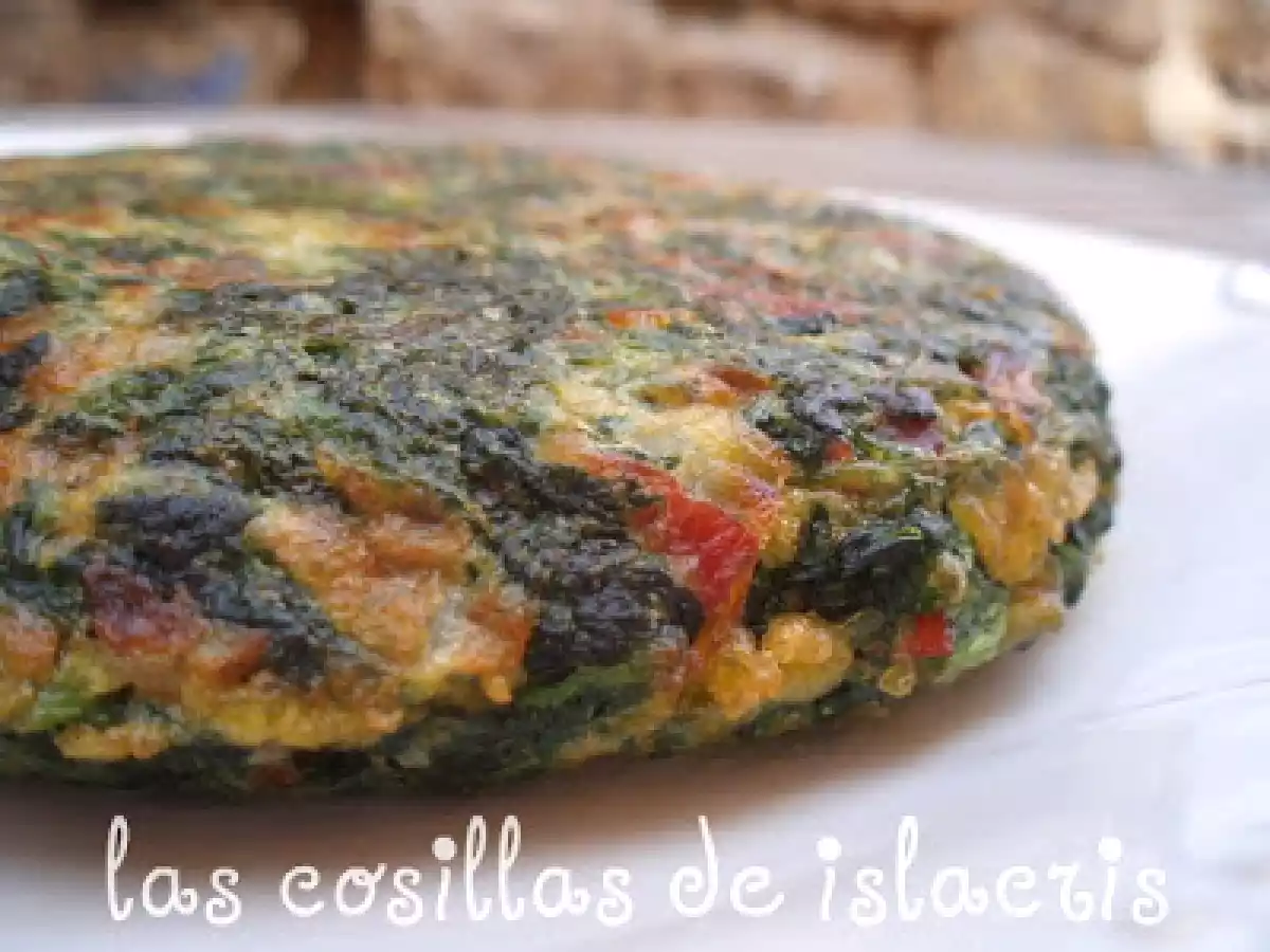 Tortilla de espinacas y jamón serrano