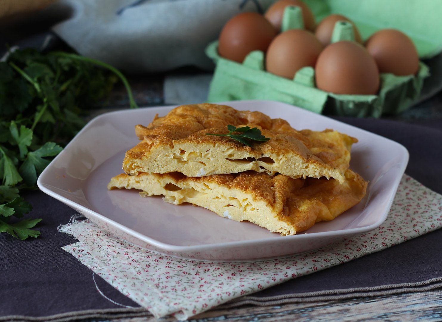 Receta de tortilla de huevo en freidora de aire