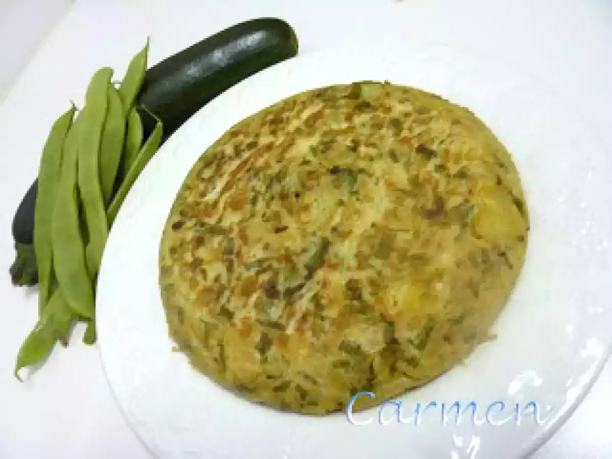 Tortilla de judias verdes y calabacín