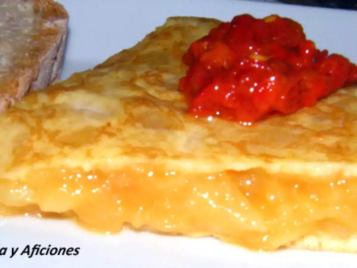 Tortilla de patata con alegrías al estilo riojano