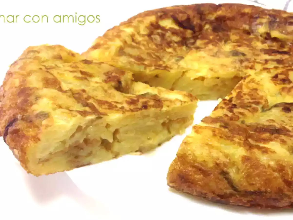 Tortilla de patata con pimiento verde