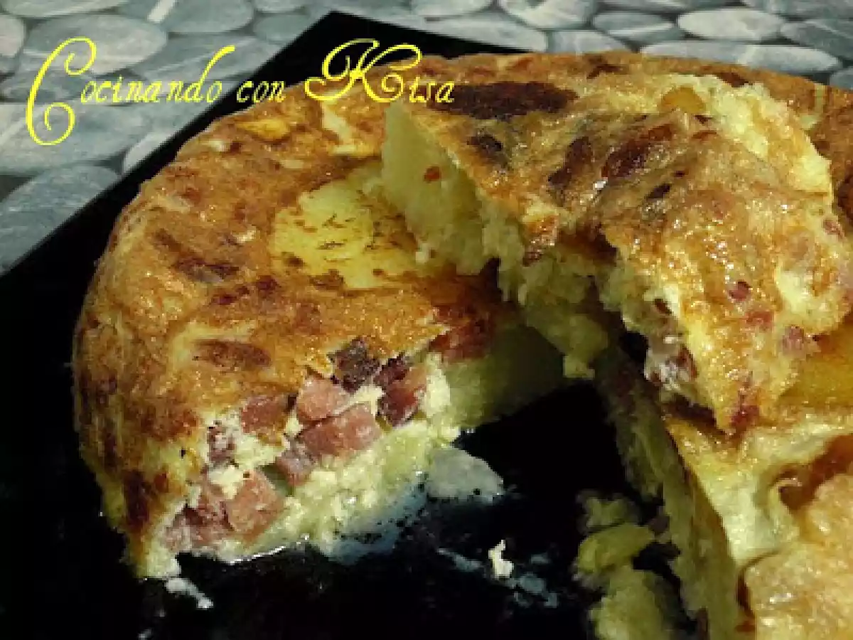 Tortilla de patatas Con Jamón Serrano (fussioncook)