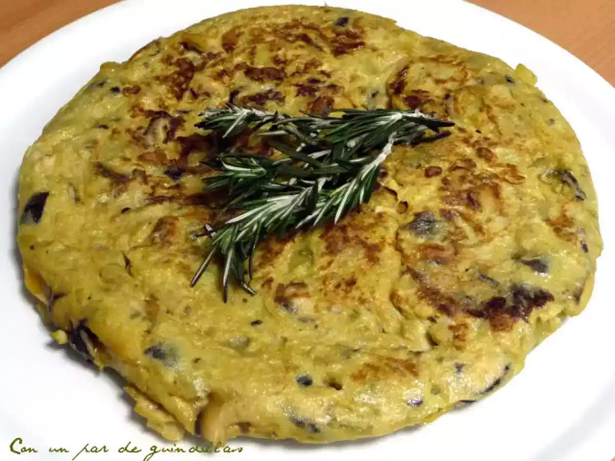 Tortilla de patatas con soja y shiitake (o tortilla hispano-nipona) - foto 2