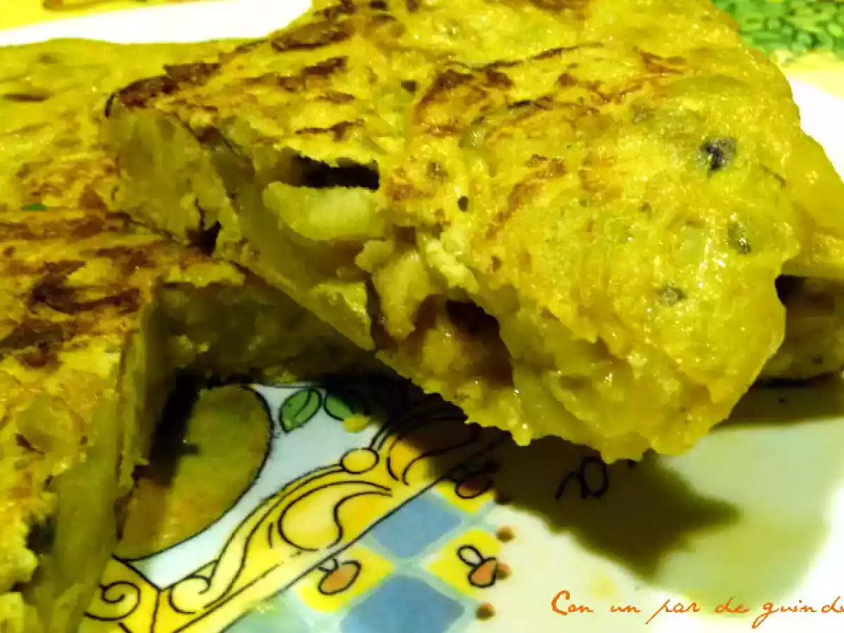 Tortilla de patatas con soja y shiitake (o tortilla hispano-nipona) - foto 3