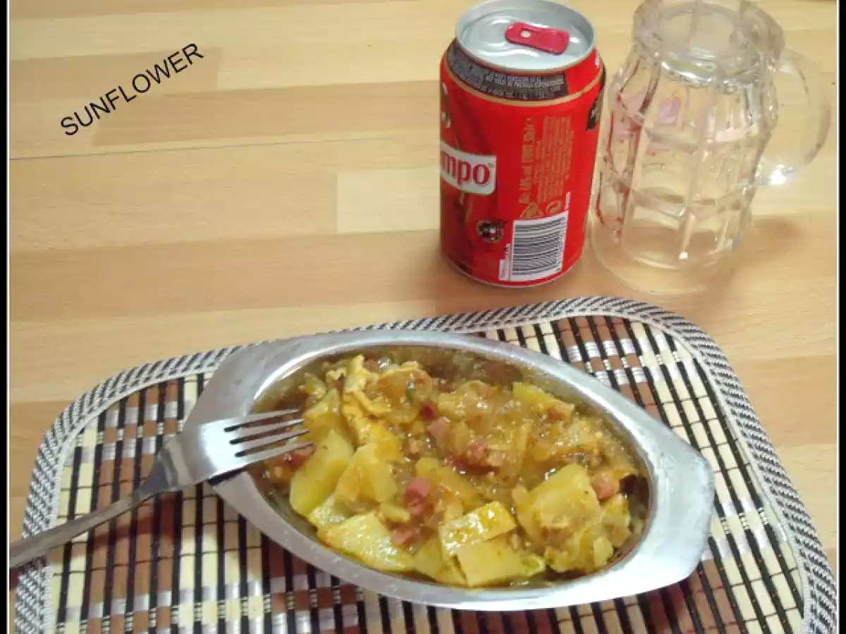 Tortilla de patatas en salsa