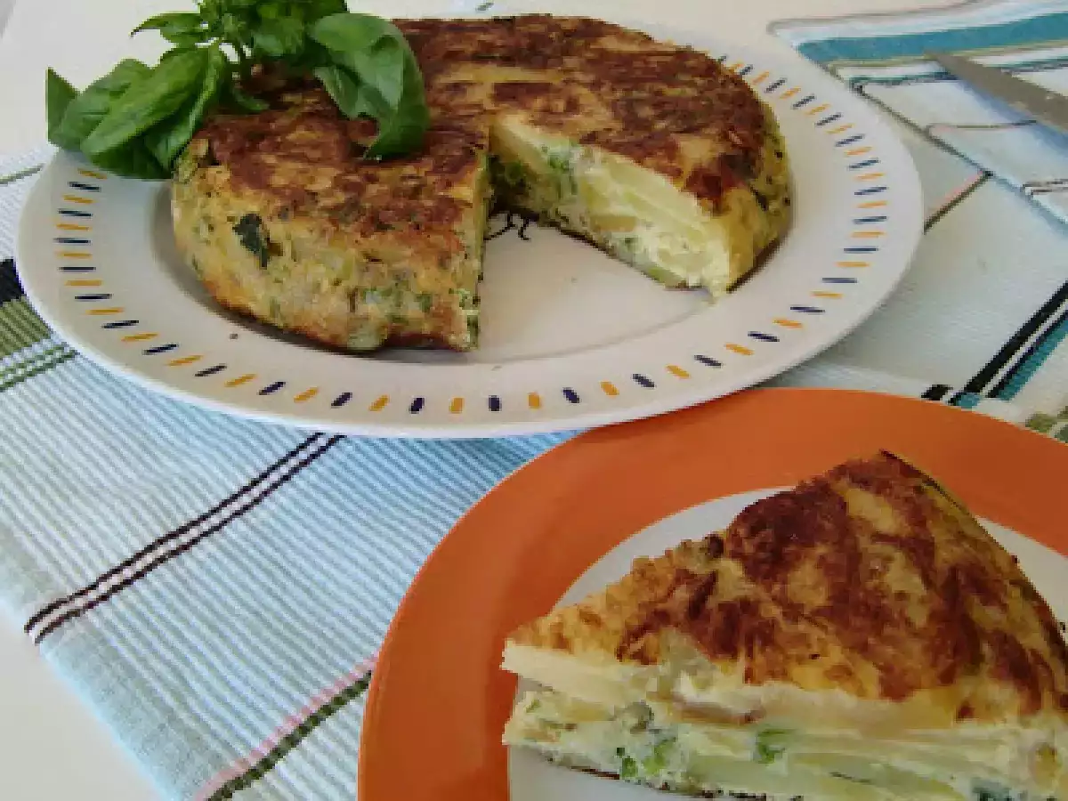 Tortilla de patatas y espárragos