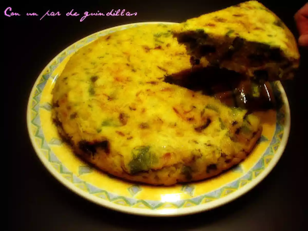 Tortilla de patatas y espárragos