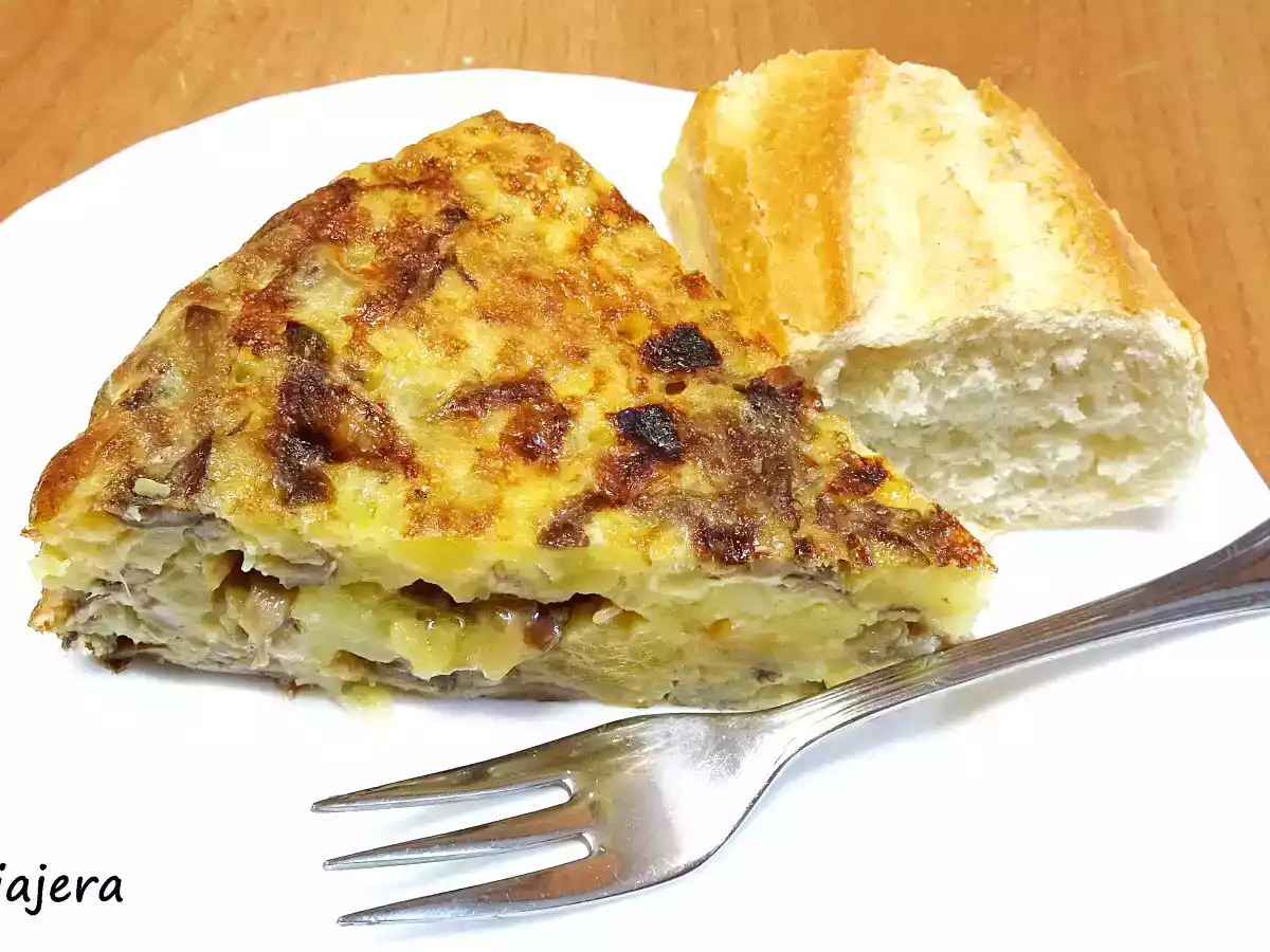 Tortilla de patatas y setas