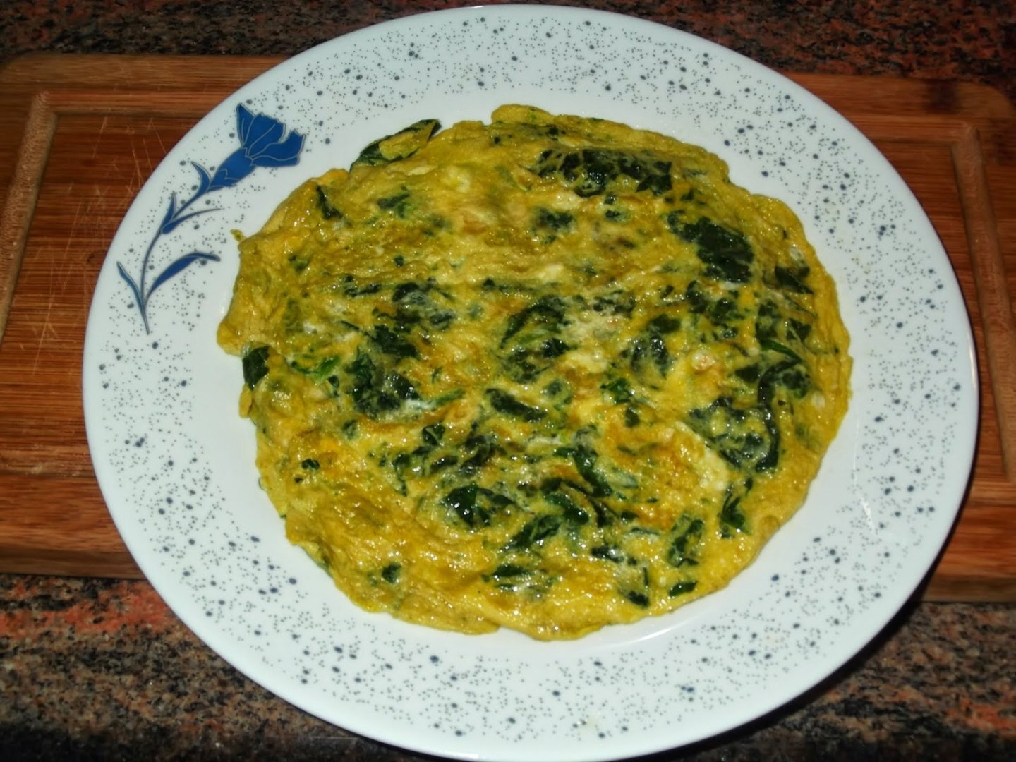 Tortilla francesa de espinacas Receta Petitchef