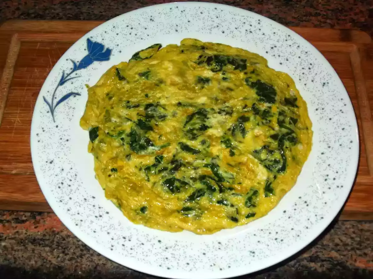 Tortilla francesa de espinacas