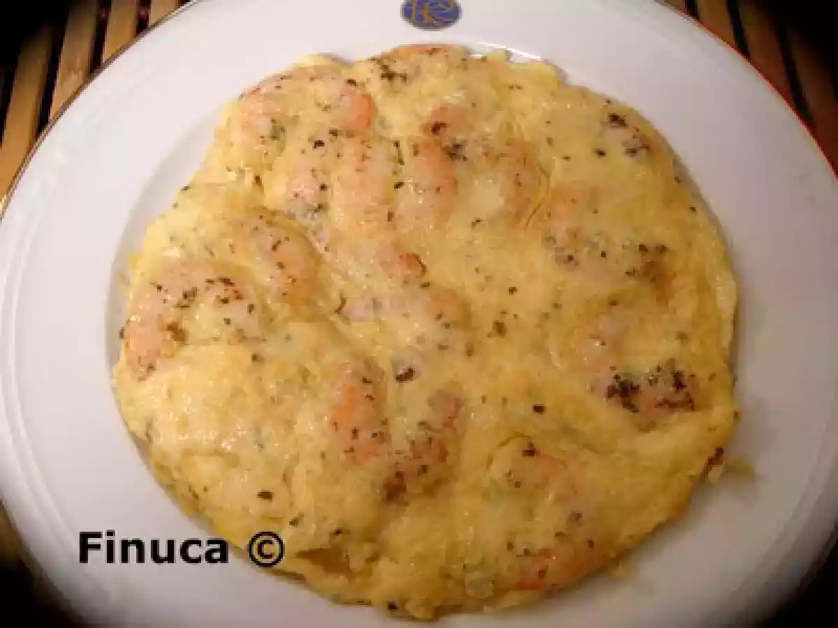 Tortilla francesa de gambas