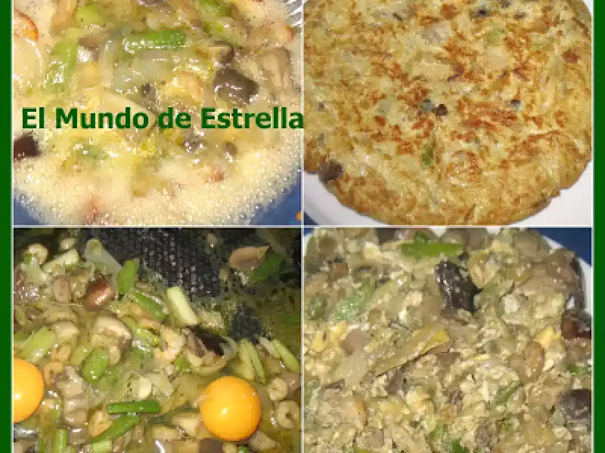 Tortilla o Revuelto ( setas, gambas y ajetes) - foto 4