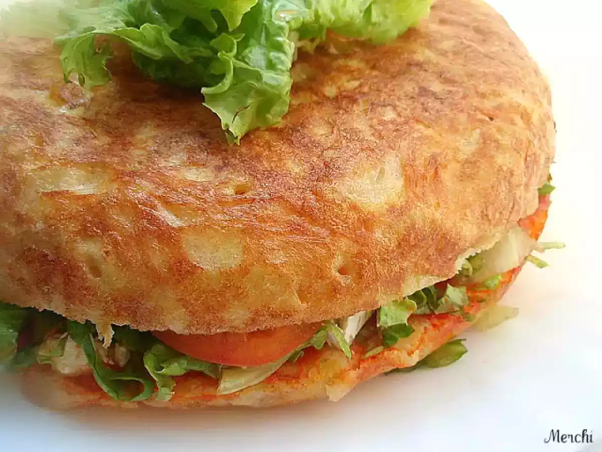 Tortilla rellena de sobrasada y queso brie - foto 2