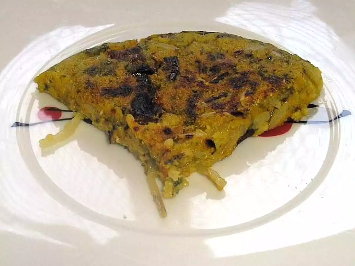 Tortilla vegana con brotes al ajillo - foto 2