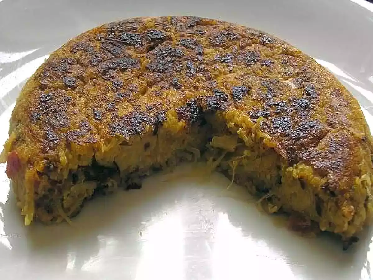 Tortilla vegana de chucrut