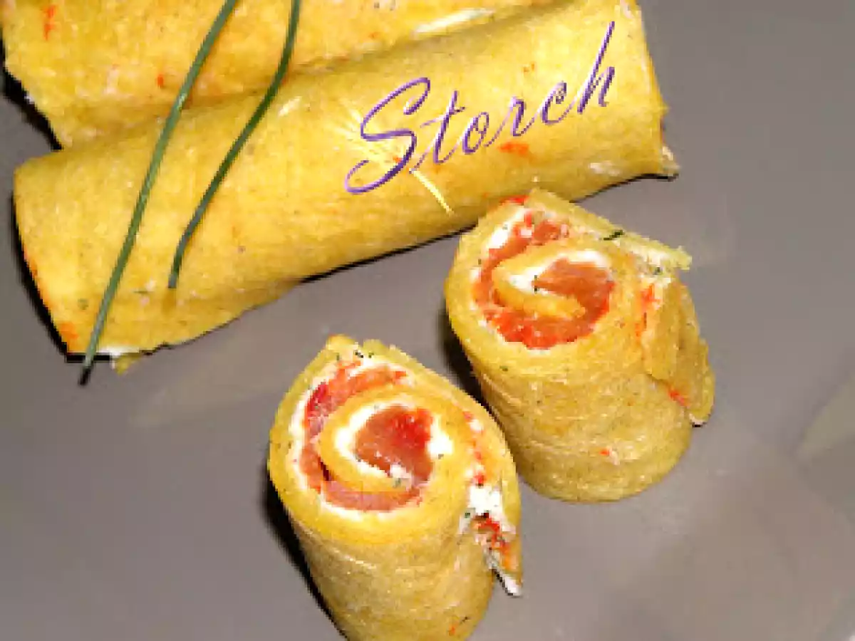 Tortillas con trucha ahumada y queso de cabra