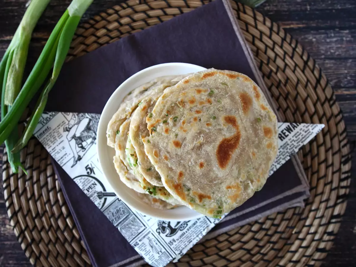 Tortitas chinas con cebolleta- Scallion pancakes - foto 5