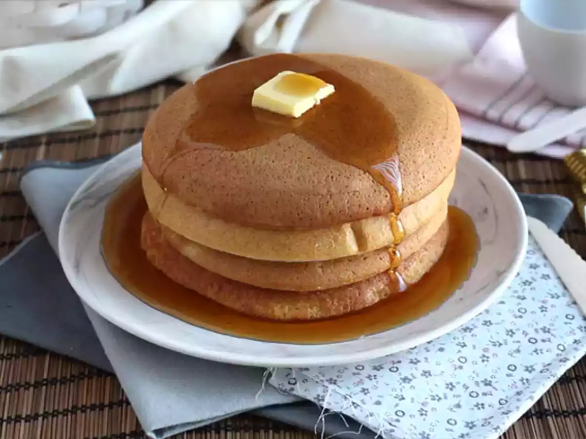 Tortitas japonesas. Pancakes esponjosas