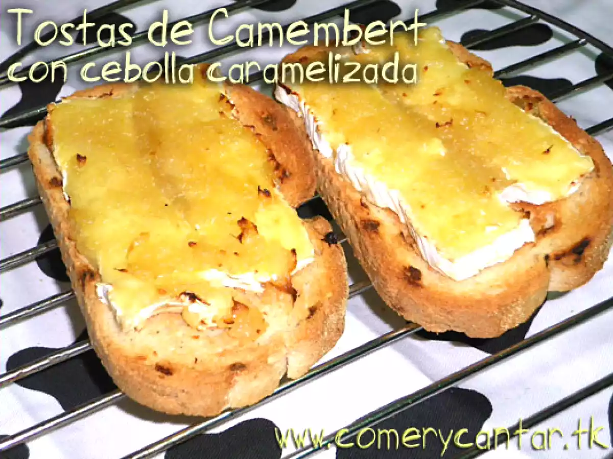 Tosta de Camembert con cebolla caramelizada
