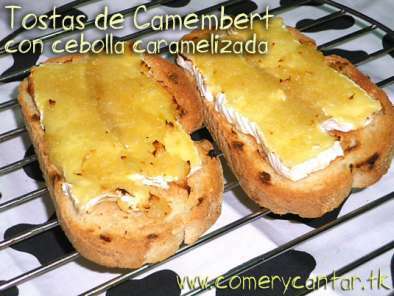 Tosta de Camembert con cebolla caramelizada