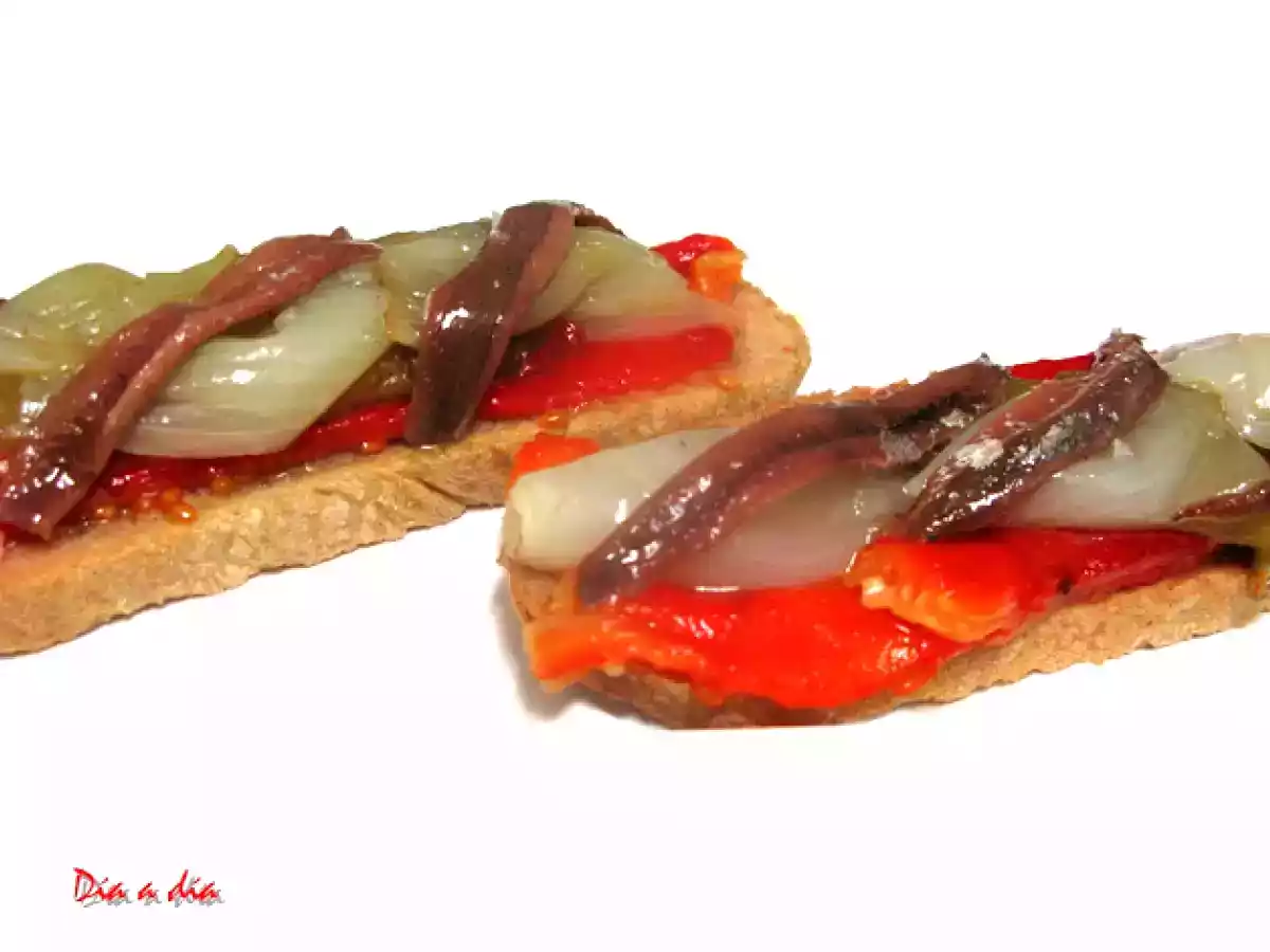 Tosta de Verduras Asadas y Anchoas - foto 2