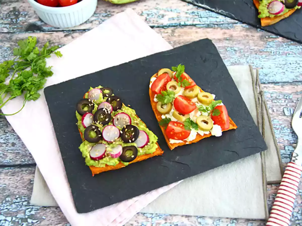 Tostas de batata con aguacate y feta - foto 4