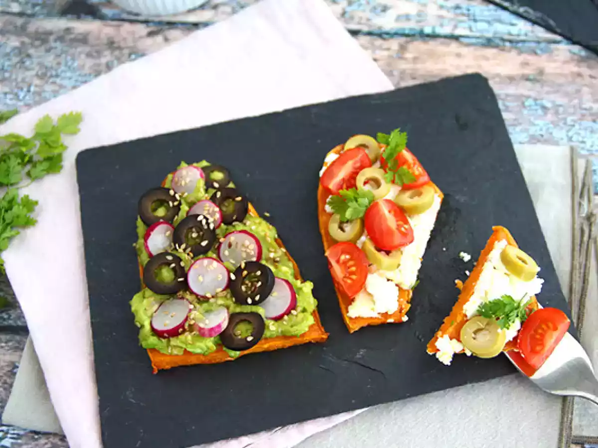 Tostas de batata con aguacate y feta - foto 5