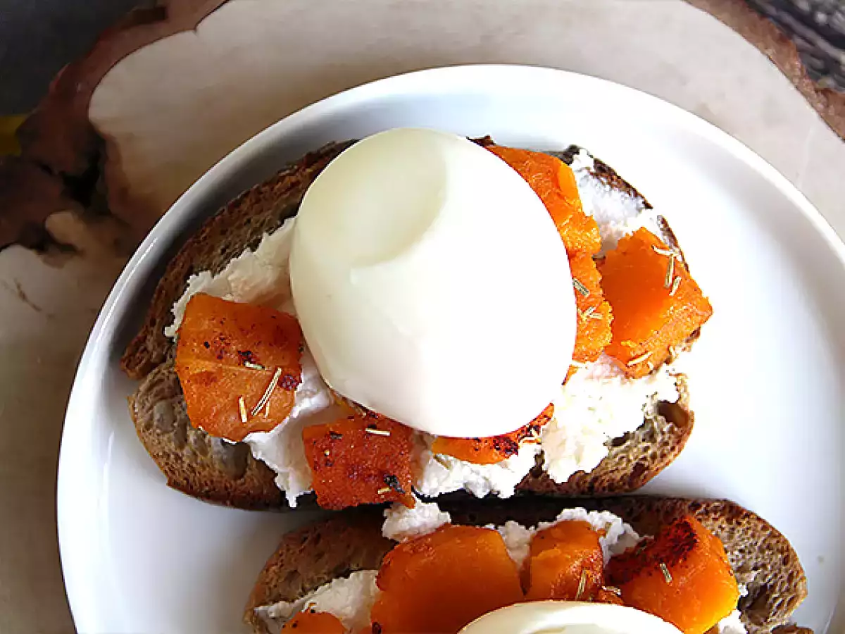 Tostas de calabaza y queso ricotta - foto 3