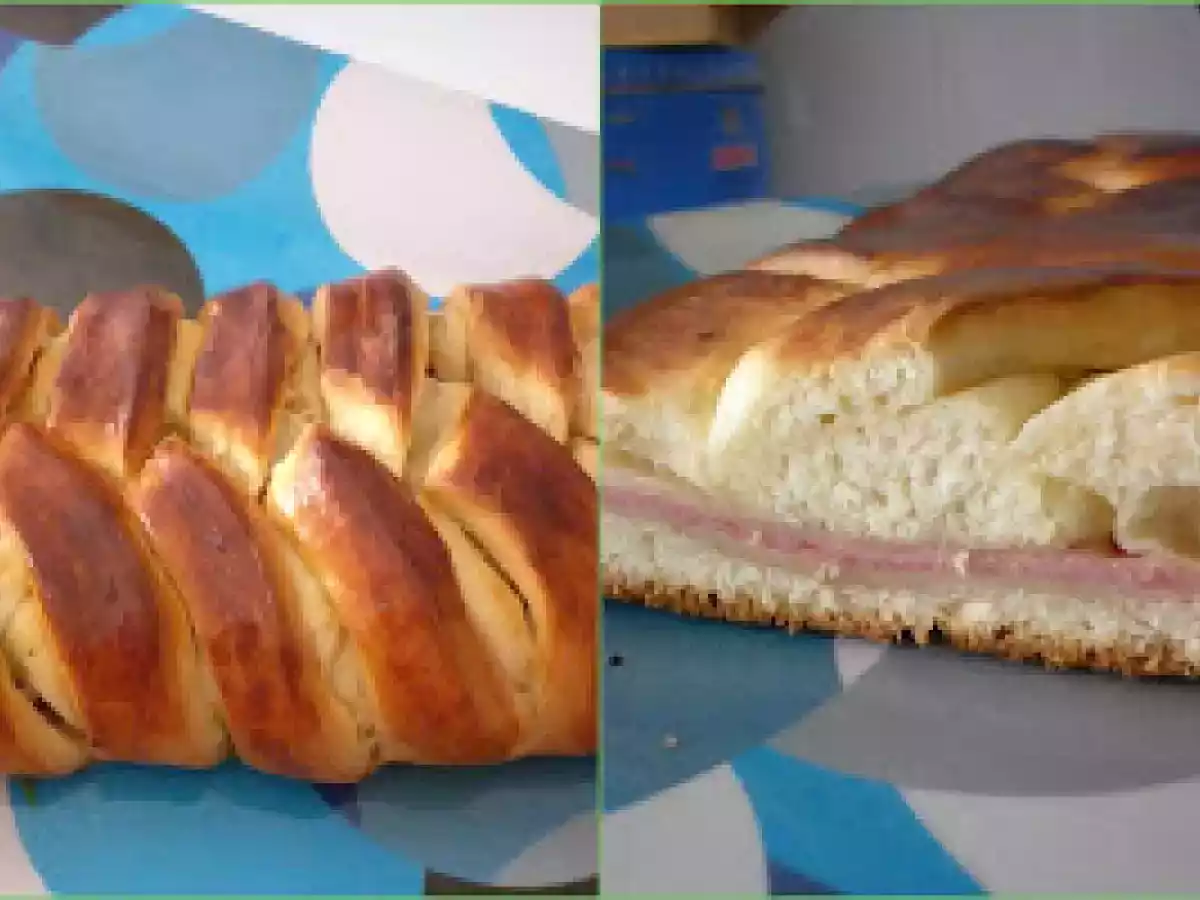 Trenza-brioche de jamón y queso - foto 2