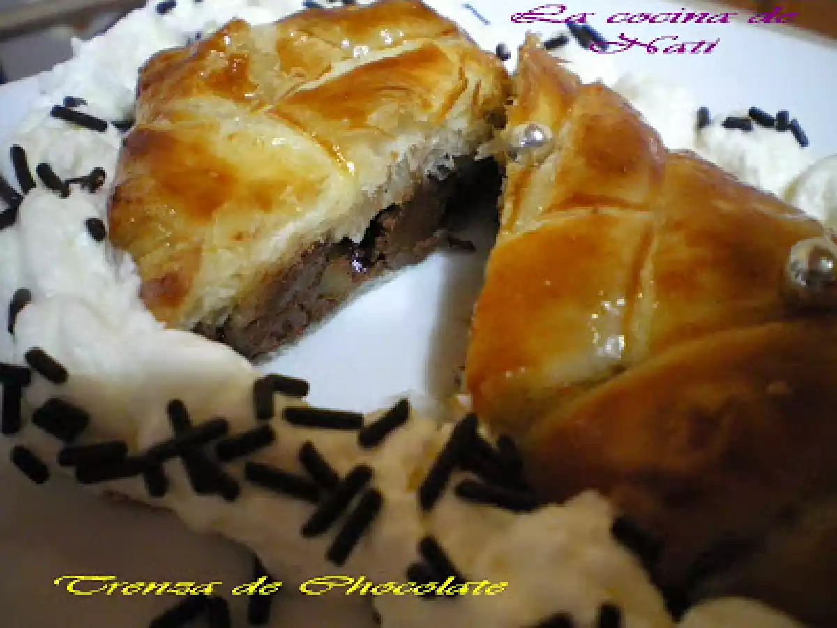 TRENZA DE CHOCOLATE Y NUECES. - foto 2